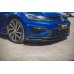 Накладка сплиттер на передний бампер на VW Golf VII R рестайл